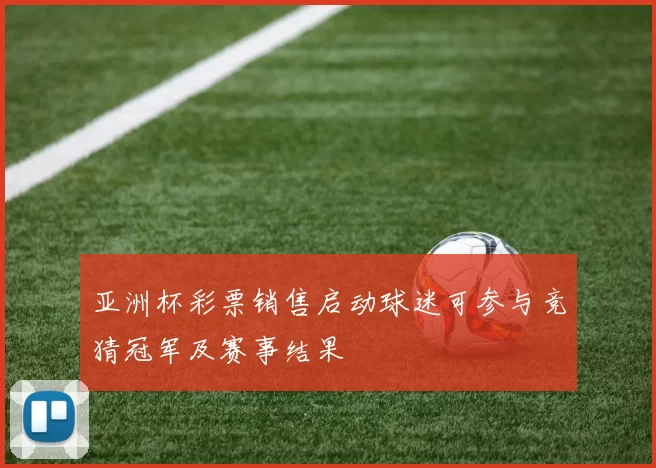 亚洲杯彩票销售启动球迷可参与竞猜冠军及赛事结果